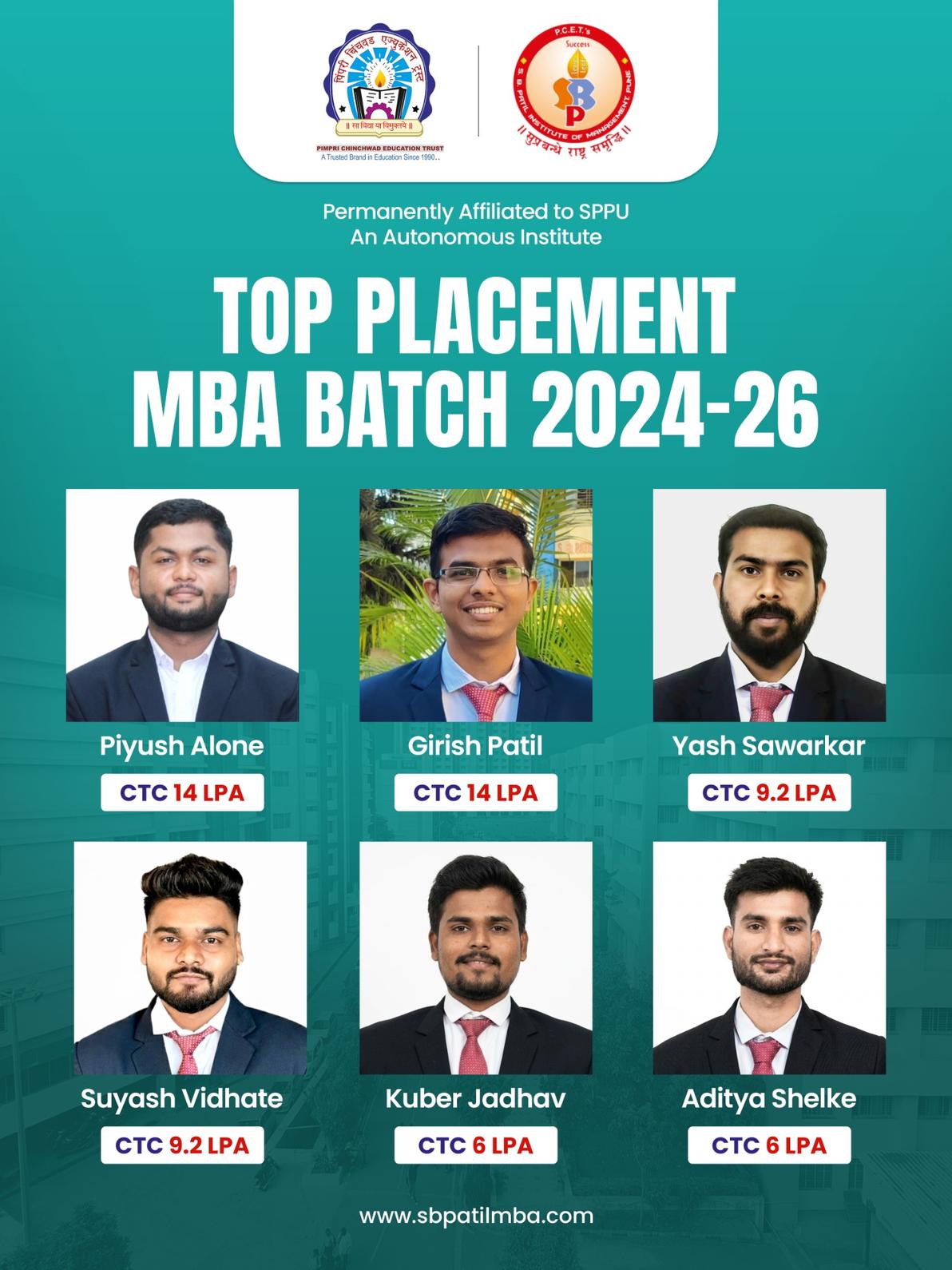 Top placement 2024-26, SBPIM